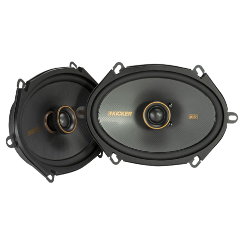 Kicker KS-Series 51KSC6804 6x8" 2-Way Coaxial Speakers with High Power Handling