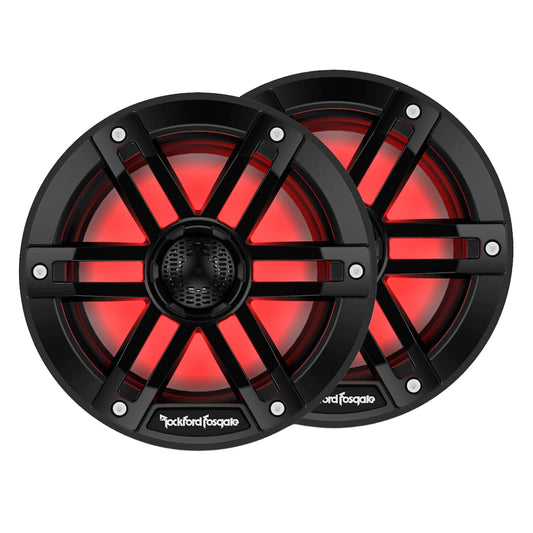 Rockford Fosgate M1-65B M1 Series 6.5" Color-Optix Marine Speakers (Black)